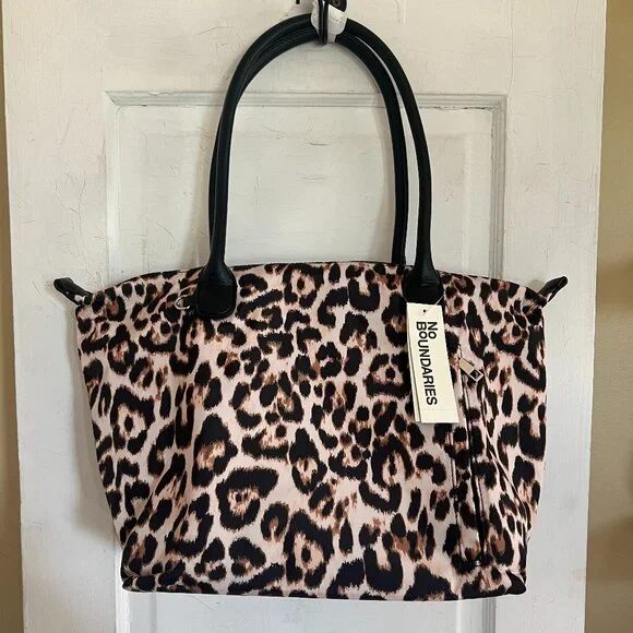 NwT No Boundaries Natural Leopard Tote Bag - Picture 8 of 11